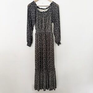Knox Rose black and white floral maxi dress small